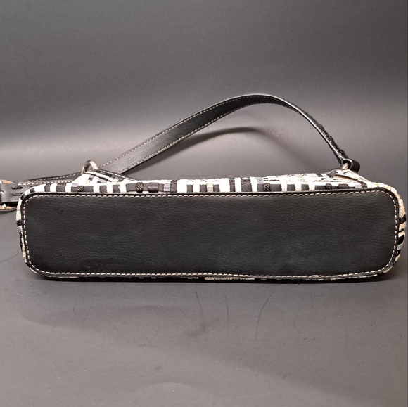 THE SAK Woven fabric and genuine leather small shoulder bag black white - Picture 9 of 12